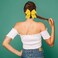 Oaoleer 8" Jumbo Large Cheer Bows Ponytail Holder Elastic Band Handmade Boutique Hair Accessories for Cheerleading Teen Girls College Women Sports (1PCS, Yellow)