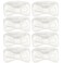 Ondder Spa Headband for Washing Face 8 Pack White Skincare Headbands for Women Girls Terry Cloth Cute Bow Head Bands for Makeup