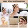 AMCAMI 2 PCS Puffy Spa Headband for Women Sponge Headbands for Girls Terry Towel Cloth Fabric Head Band for Skincare, Makeup Removal(Beige&amp;Light coffee)