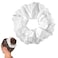 Mabor 1 Pack Scrunchie for Women Stylish Lace Hair Mesh Giant Scrunchies for Curly Hair Ponytail Holders a Fashionable Look Elastic Ponytail Holders Large Hair Tie with Extra Volume (White)