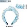 Blue Pearl Headband Pearly Knotted Women Headband Jeweled Headbands for Women Boho Wide Head Band Fashion Elegant Ladies Hair Band