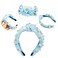 Blue Pearl Headband Pearly Knotted Women Headband Jeweled Headbands for Women Boho Wide Head Band Fashion Elegant Ladies Hair Band
