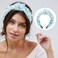 Blue Pearl Headband Pearly Knotted Women Headband Jeweled Headbands for Women Boho Wide Head Band Fashion Elegant Ladies Hair Band