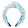 Blue Pearl Headband Pearly Knotted Women Headband Jeweled Headbands for Women Boho Wide Head Band Fashion Elegant Ladies Hair Band