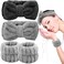 LAPOHI 4 PCS Spa Headband Wrist Washband Scrunchies Cuffs for Washing Face, Towel Wristbands Hair band for Women Girls Makeup Prevent Liquids from Spilling Down Your Arms