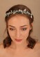 Denifery Bride Wedding Hair Vine Headband Rhinestone Green Crystal Headpieces Blue Bridal Hair Accessories for Women and Girls