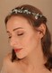 Denifery Bride Wedding Hair Vine Headband Rhinestone Green Crystal Headpieces Blue Bridal Hair Accessories for Women and Girls