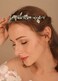 Denifery Bride Wedding Hair Vine Headband Rhinestone Green Crystal Headpieces Blue Bridal Hair Accessories for Women and Girls