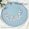 Yean Pearl Wedding headband Silver Flower Bridal Hair Accessories Leaf Hair Piece for Women and Girls