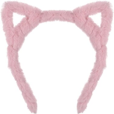 Cat Ears Headband Cute Furry Makeup Headbands Plush Washing Face Halloween Cosplay for Women Girls
