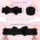 WSYUB Makeup Headbands, 1pcs Black Spa Headband Fluffy Bow Tie Headband Microfiber Face Headband, and 2Pcs Wrist Spa Wash Band Absorbent Wristbands, for Washing Face Skin Care