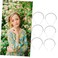 FRCOLOR 6pcs Spring Headband Sport Headbands for Women Metal Hair Band Wavy Crochet Hair Wave Headband Men Metal Teeth Comb Hair Hoop Hair Band Issue Card Hair Ring Head Button Black