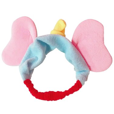 2 Pcs Makeup Headbands Lovely Elephant Ear Hair Band Soft Elastic Makeup Head Wrap Beauty Tool for Shower, Face Washing, Facial Mask, Spa