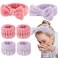 WHAVEL 6PCS Spa Headband and Wristband Set, Face Wash Headband Makeup Skincare Headband Wrist Bands for Washing Face