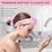 LEOBRO Spa Headband for Washing Face, Makeup Headband, Skincare Headband, Face Wash Headband, Pink White Black Headbands for Women Girls Gift, Hair Band for Washing Face, with 3pcs Hair Scrunchies