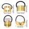 Honbay 4PCS Fashion Cool Metal Geometric Hair Cuffs, Decorative Wraps, Stretch Ponytail Holders, Hair Accessories for Women