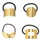 Honbay 4PCS Fashion Cool Metal Geometric Hair Cuffs, Decorative Wraps, Stretch Ponytail Holders, Hair Accessories for Women