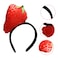 Strawberry Design Makeup Headband for Washing Face Soft Spa Hair Band for Skincare and Face Wash Cute Facial Headband for Women and Girls Comfortable and Fun Hair Accessory