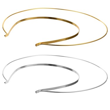 Housoutil 2PCS Headband, Alloy Halo Headdress, Hair Accessories Halo Hair Hoop for Women and Girls Parties Wedding