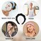 Luckybear Spa Headband for Washing Face, Velvet Makeup Headband, Bubble Skincare Headbands with Face Wash Wristbands, Sponge Puffy Headband for Women Skin Care - Black