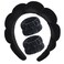 Luckybear Spa Headband for Washing Face, Velvet Makeup Headband, Bubble Skincare Headbands with Face Wash Wristbands, Sponge Puffy Headband for Women Skin Care - Black