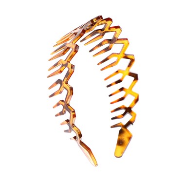 Women Men Plastic Sharks Tooth Headband Toothed Hairband Hair Comb Zigzag Hair Band Hair Hoop Hair Accessory (Brown)