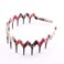 5PCS Zig Zag Wrapped Cloth Headband Plastic Sharks Tooth Hair Comb Hair Hoop Headwear Accessory for Lady Women