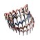 5PCS Zig Zag Wrapped Cloth Headband Plastic Sharks Tooth Hair Comb Hair Hoop Headwear Accessory for Lady Women