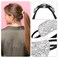 4Pcs Sparkly Rhinestone Ponytail Hair Ties, Bling Elastics Scrunchies Fancy Crystal Hair Tie Rhinestone Hair Accessories for Women Thick Hair(Silver)