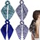 Blue Hair Scarf Scruncheis for Women Girls, Bowknot Scrunchies for Hair, Chiffon Floral Scrunchie Long Hair Bands Ties Ponytail Holder (4PCS Floral and Plaid)