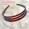 Parcelona French Triple Row 1 1/4" Wide Tortoise Shell Brown Celluloid Acetate Head bands Lightweight Flexible Durable Styling Non Slip Women Hair Accessories Headband for Girls, Made in France