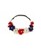 BBTDIN Patriotic Flower Crown Headband Independence Day Floral Flower Hair band JHN39 (Blue Red White)