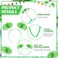 Jexine 12 Pieces Tinsel Wrapped Ponytails Headbands Headwear Feathers Head Bopper for Women Hair Costume Accessories(Green)