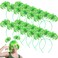 Jexine 12 Pieces Tinsel Wrapped Ponytails Headbands Headwear Feathers Head Bopper for Women Hair Costume Accessories(Green)