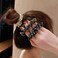 Unicra Pearl Hair Ties Beaded Fancy Elastic Hair Scrunchies Set Fashion Decorative Ponytail Holder Pearls Hair Accessories for Women and Girls 3PCS (Pearl&amp;Rhinestone)