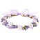 Chanaco Flower Crown, Handmade Silk Flowers, Adjustable Size, Lightweight, Widely Applicable for Women and Girls, Purple, Boho Style, for Weddings, Baby Showers, Flower Girl Headpiece, HAIRBAND