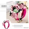Pink Rose Flowers Headbands Boho Wide Headband Wedding Floral Hairband Prom Party Festivlal Photo Hair Accessory for Women