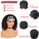 Kinky Curly Headband Wig Human Hair None Lace Front Wigs for Black Women 150% Density Brazilian Virgin Human Hair Headband Wig Machine Made Natural Color (Headband Wig, 14inch)