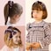 DEEKA School Uniform Plaid Hair Bows &amp; Knotted Plaid Headband &amp; Scrunchies Fable Hair Bow Set Alligator Clips for Toddler Girls Hair Accessories for Little School Girls (Burgundy)