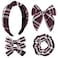 DEEKA School Uniform Plaid Hair Bows &amp; Knotted Plaid Headband &amp; Scrunchies Fable Hair Bow Set Alligator Clips for Toddler Girls Hair Accessories for Little School Girls (Burgundy)