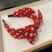 Polka Dot Bow headbands cute hair accessories for women and girls retro headbands (red)