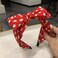 Polka Dot Bow headbands cute hair accessories for women and girls retro headbands (red)