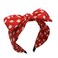 Polka Dot Bow headbands cute hair accessories for women and girls retro headbands (red)