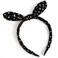 Huachi Bow Headbands for Women Halloween 1950s Black Polka Dot Hairbands Cute Bunny Ears Head Bands for Women's Hair Accessories Turban Headwear Headpiece