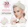 Yunlly 20 Pcs Spa Headband for Women 4 Inches Width Facial Makeup Hair Band Bulk Skincare Headbands for Washing Face Bowtie Slumber Party Supplies Fluffy Head Wraps(Beige)