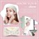 Yunlly 20 Pcs Spa Headband for Women 4 Inches Width Facial Makeup Hair Band Bulk Skincare Headbands for Washing Face Bowtie Slumber Party Supplies Fluffy Head Wraps(Beige)