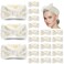 Yunlly 20 Pcs Spa Headband for Women 4 Inches Width Facial Makeup Hair Band Bulk Skincare Headbands for Washing Face Bowtie Slumber Party Supplies Fluffy Head Wraps(Beige)