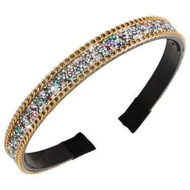 Jaciya Rhinestone Headband Rainbow Headband for Women Girls Hair Accessories Glitter Sparkle Hairband Women's Fashion Head Band