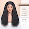 WIGNEE Kinky Straight Headband Wig for Women, 22 Inches, Yaki Straight Wigs with Black Headband, Synthetic Hair, Easy to Style, No Lace Front, No Glue