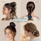 Zenssia Silk Scrunchies for Hair, Mulberry Silk Hair Ties for Women and Girls, No Damage Elastic Ponytail Holders（Black, Navy, Silvergrey）